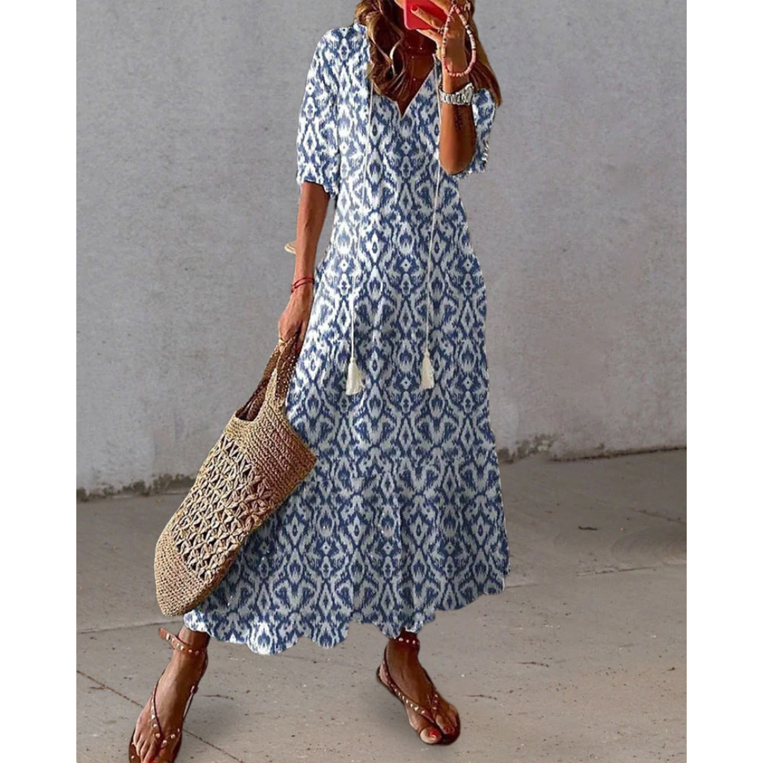 Patricia | Dames Jurk | Midi met Patroon