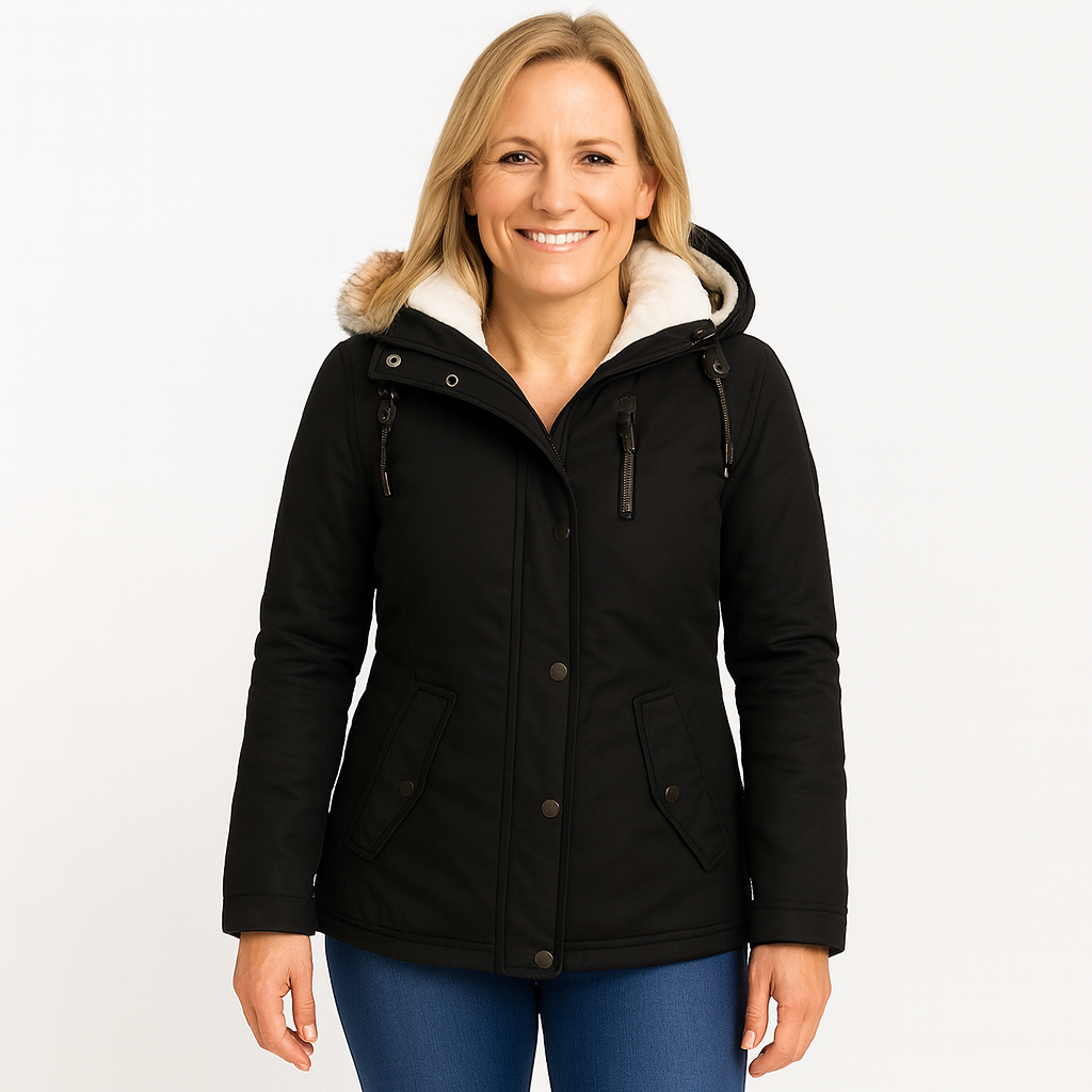 Maia | Dames Lange Winter Jas | Verdikte Winddichte Winter Parka Jas Met Capuchon
