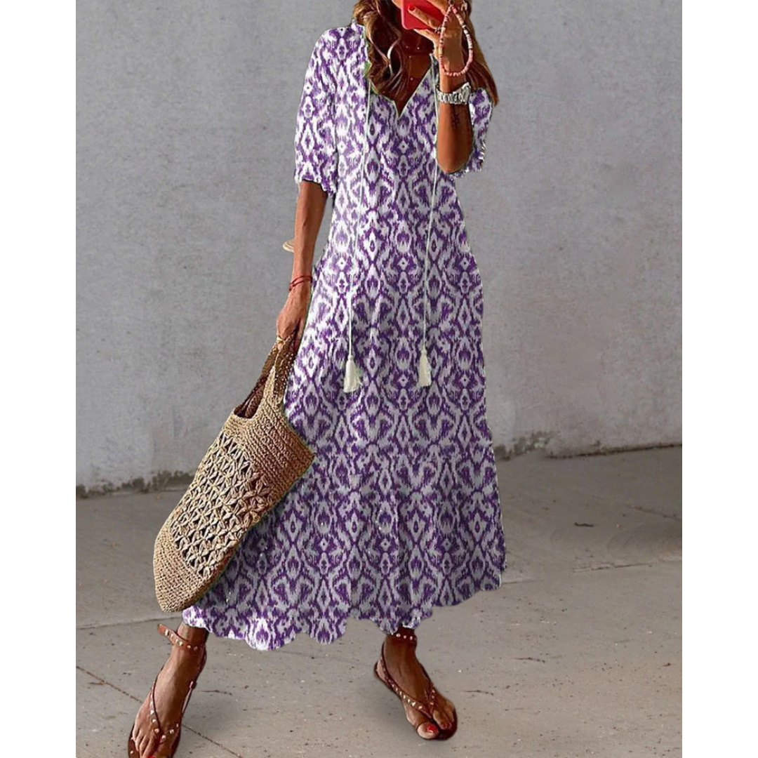 Patricia | Dames Jurk | Midi met Patroon