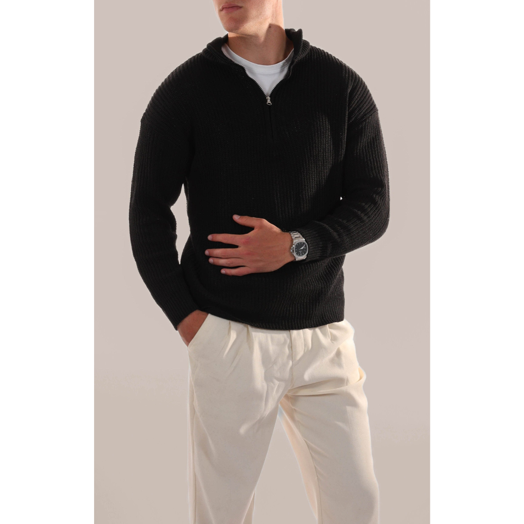 Levi | Heren Gebreide Trui met Halve Rits