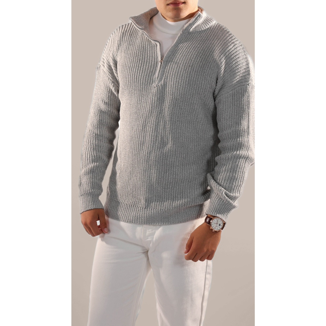 Levi | Heren Gebreide Trui met Halve Rits