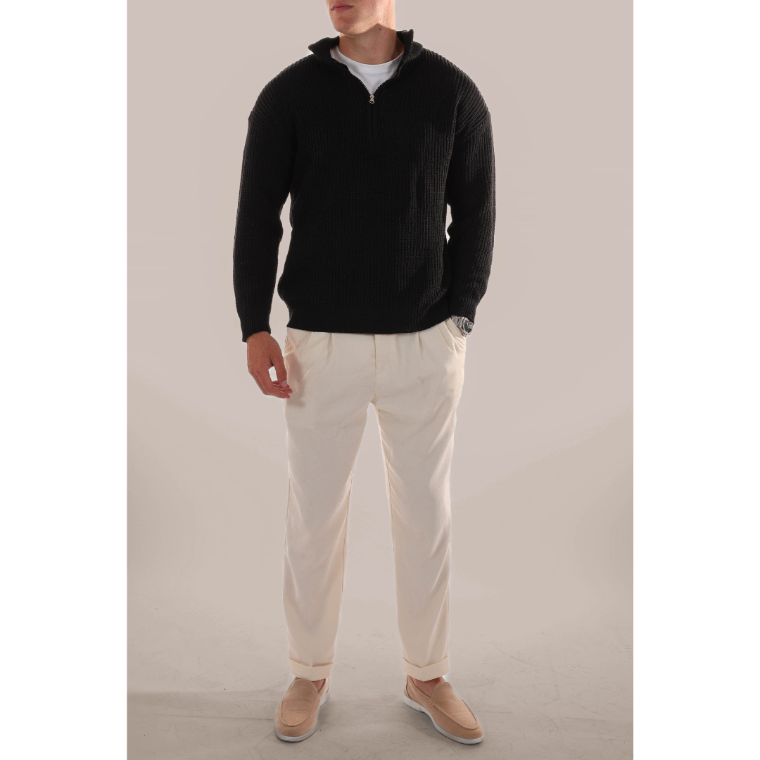 Levi | Heren Gebreide Trui met Halve Rits