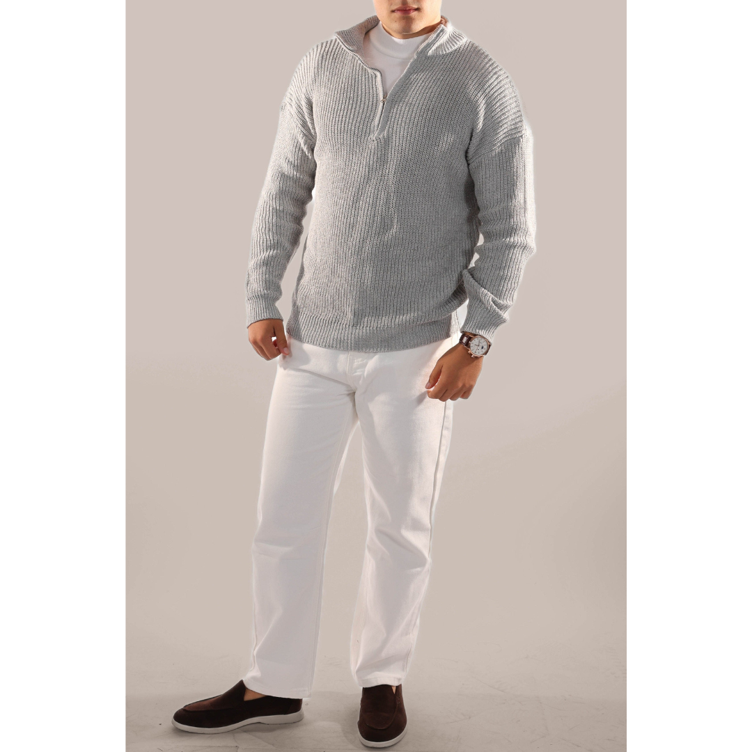 Levi | Heren Gebreide Trui met Halve Rits