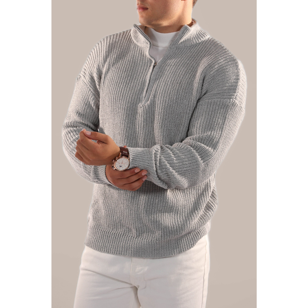 Levi | Heren Gebreide Trui met Halve Rits