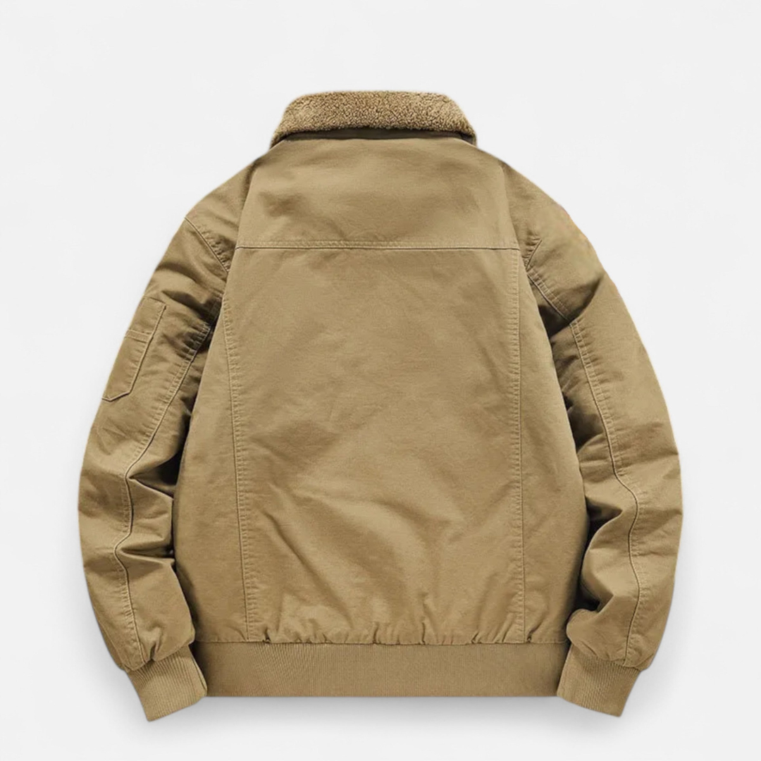 Quinten | Heren Winter Bomber Jas Met Lamswollen Voering | Warme Winddichte Jas