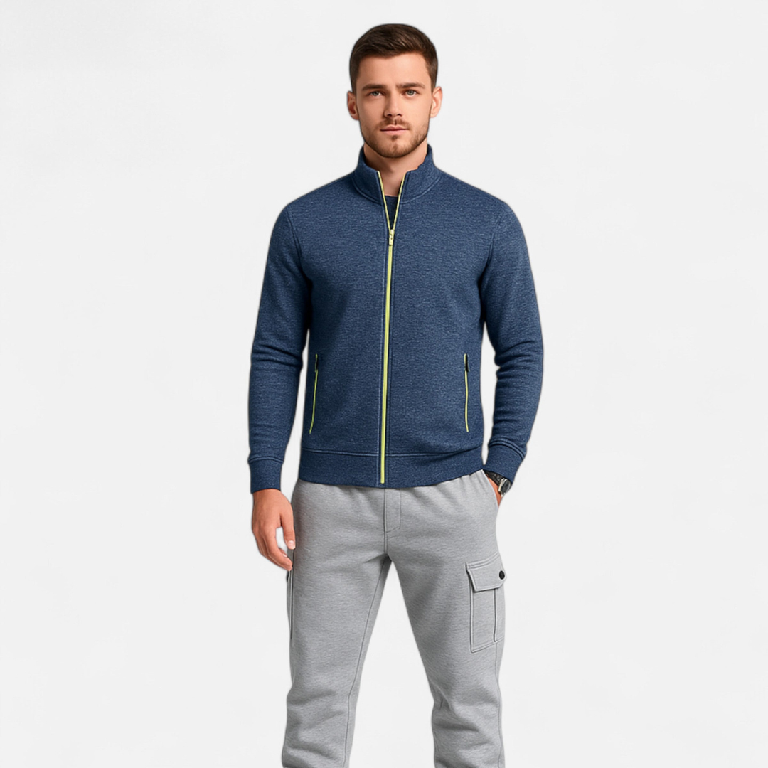 Mats | Heren Gebreid Vest met Ritssluiting | Warm En Zakelijke Trui