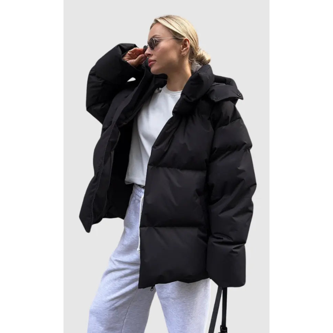 Gina | Dames Gewatteerde Puffer Jas | Warme Winterjas met Losse Pasvorm