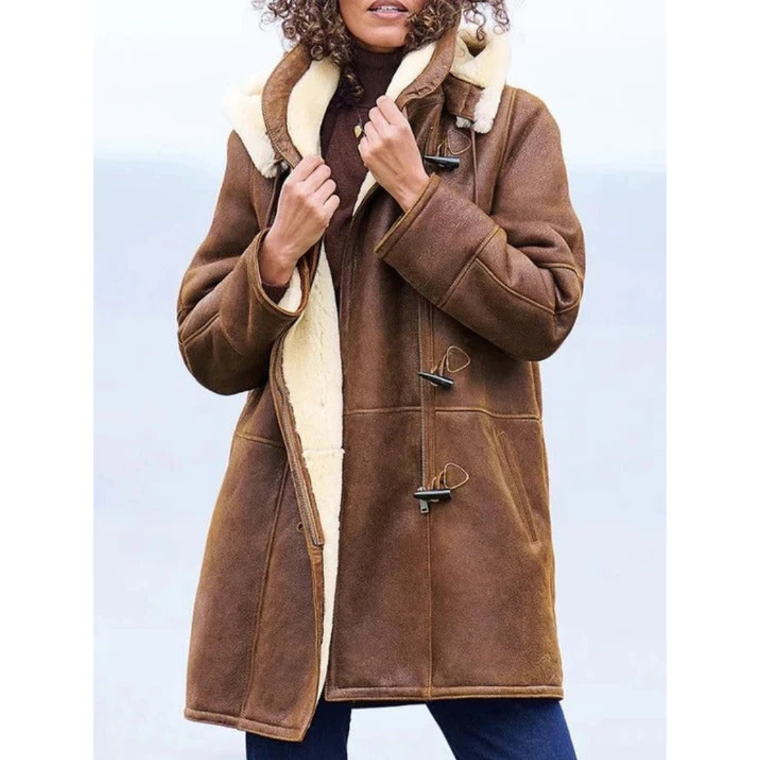 Noah | Dames Denim Warme Winter Jas Met Binnen-Voering, Reverskraag en Zakken