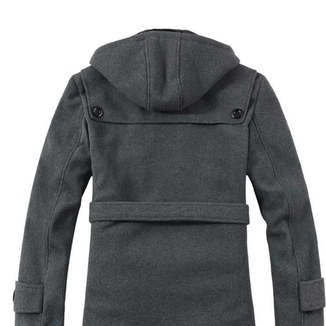 Maarten | Heren Lange Trenchcoat Van Wol | Warme Winter Jas met Binnen-Voering