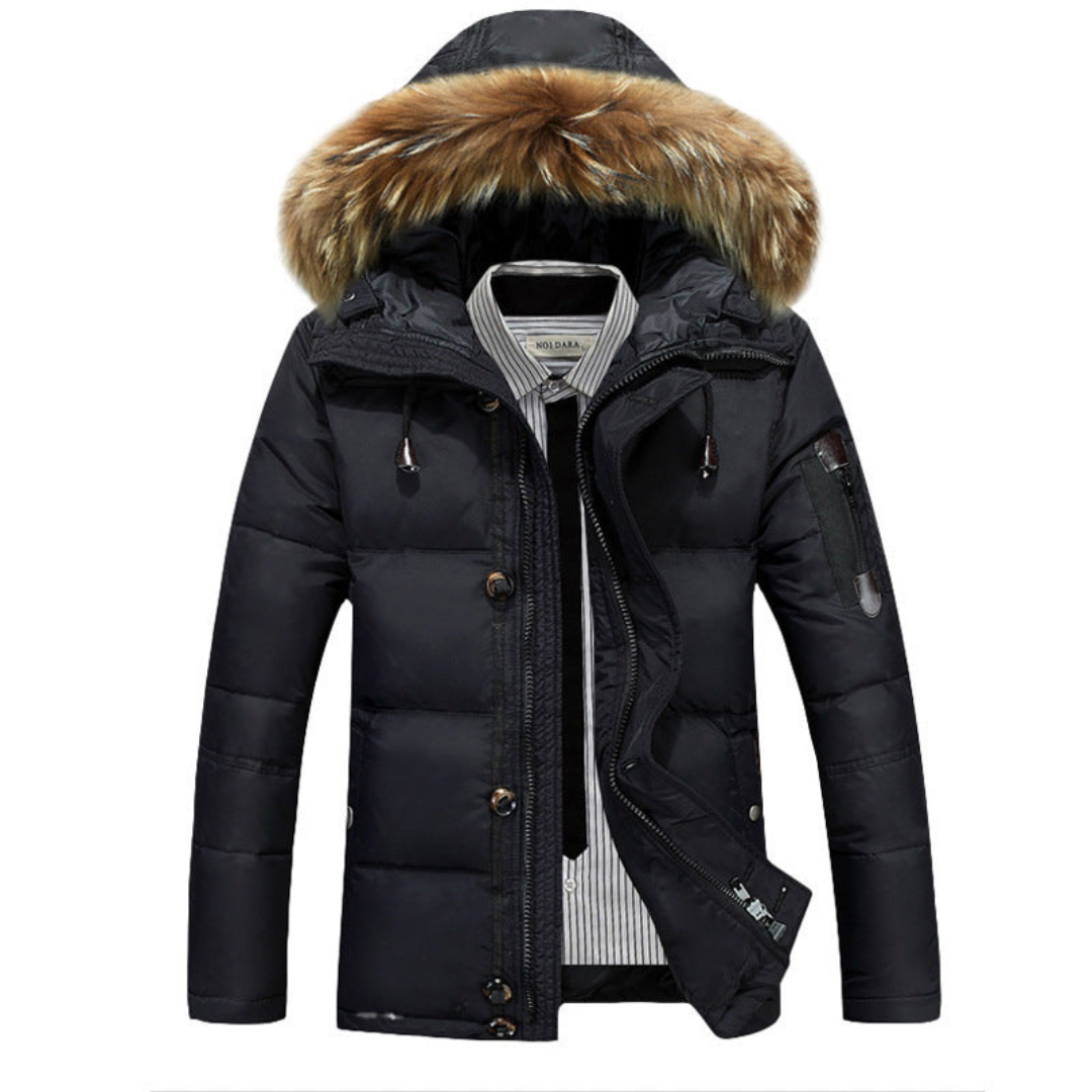 Niels | Heren Winter Parka Met Bont-Capuchon | Dikke Gewatteerde Jas, Winddicht & Warm
