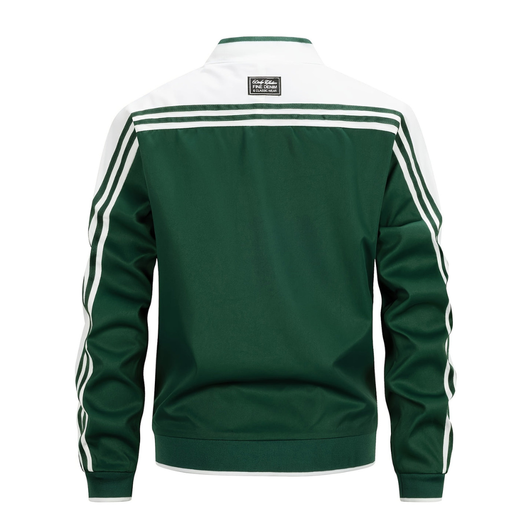 Liam | Heren Tussenjas | Lichtgewicht & Ademend Sportvest Met Baseballkraag En Gestreepte Mouwen