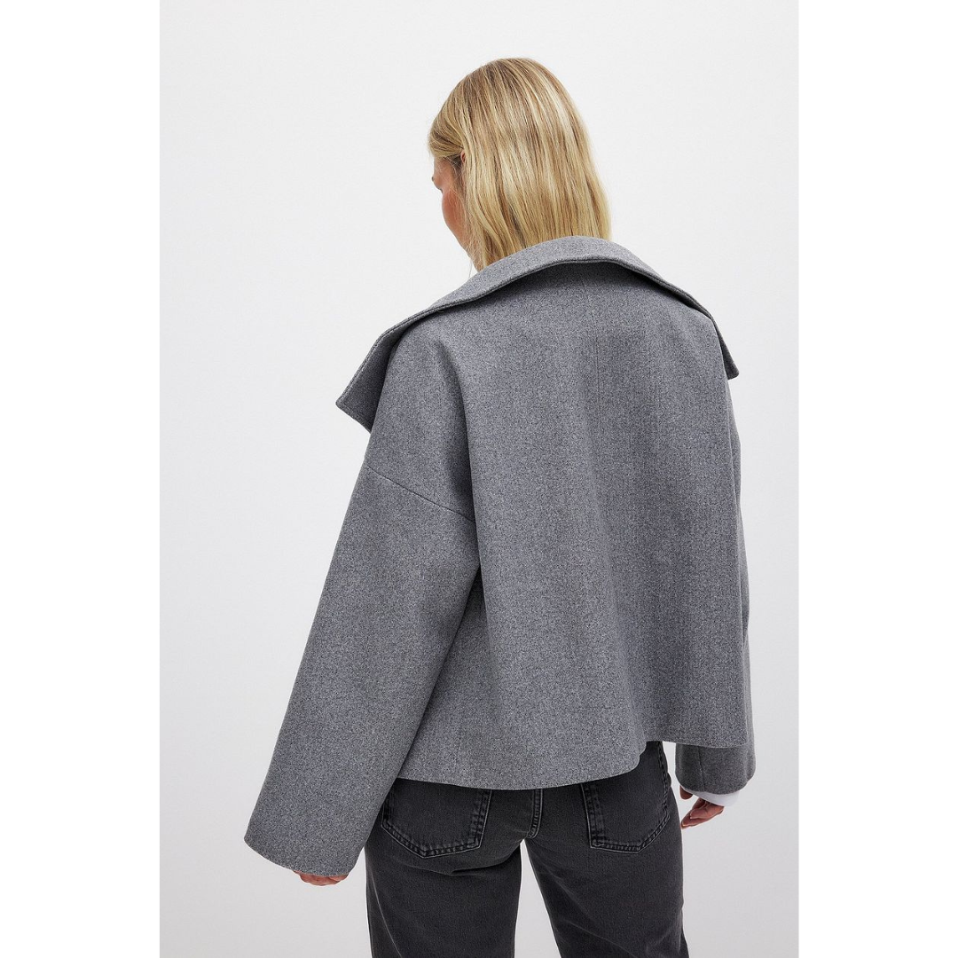 Nicole | Dames Korte Winter Jas | Trenchcoat Met Reverskraag En Dubbele Knoopsluiting