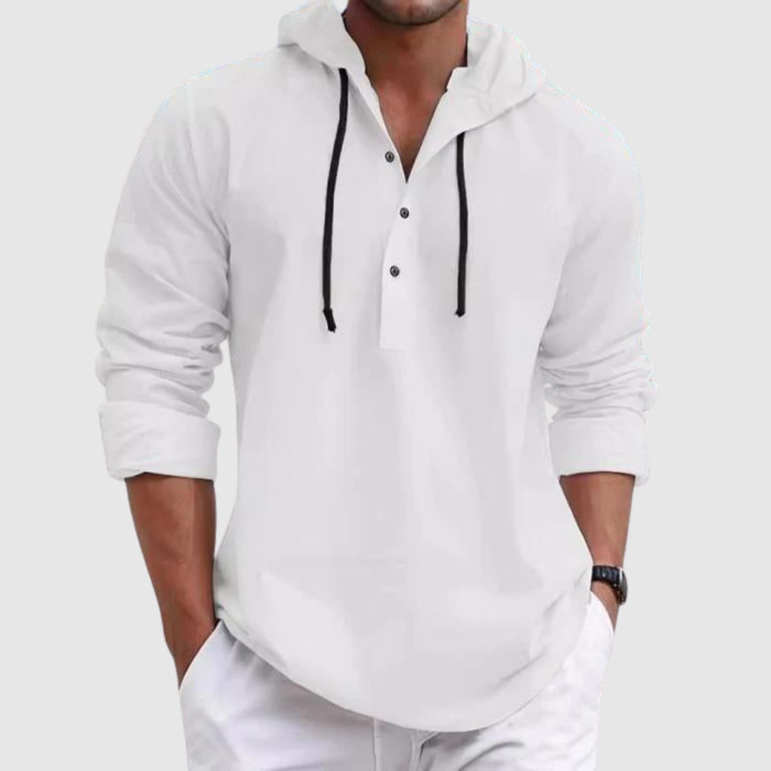 Ivo | Heren Hooded Shirt | Warme Pullover Met Capuchon En Lange Mouwen
