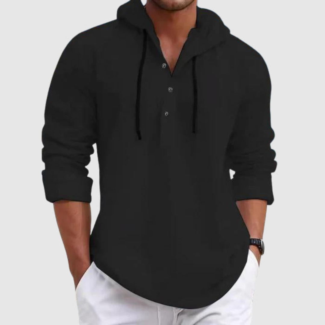 Ivo | Heren Hooded Shirt | Warme Pullover Met Capuchon En Lange Mouwen
