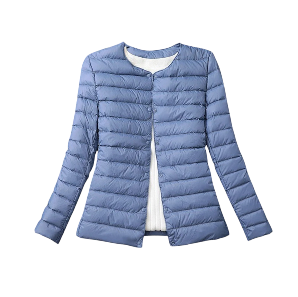 Bente | Dames Gewatteerde Korte Jas Met Knopen