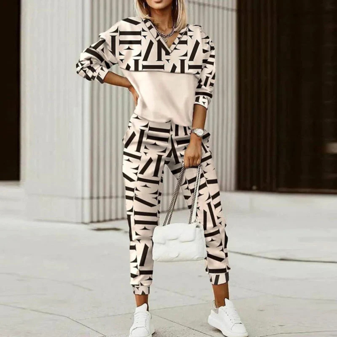 Johanna | Dames Hoodie & Broek | Tweedelig 2-Delige Set met Patroon