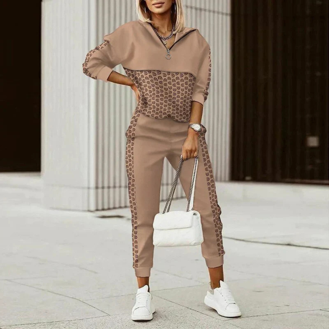 Johanna | Dames Hoodie & Broek | Tweedelig 2-Delige Set met Patroon