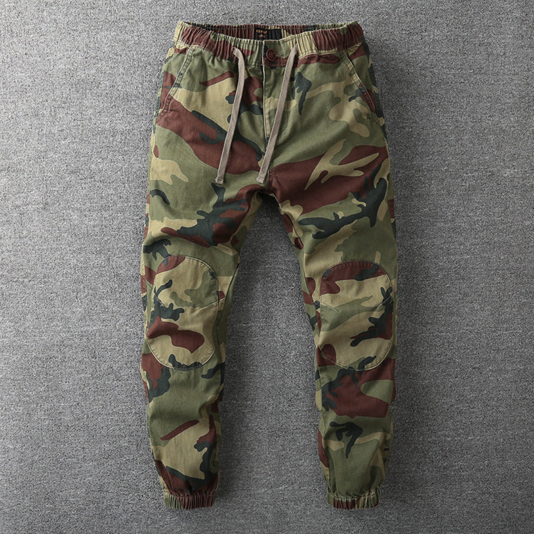 Olivier | Heren Camouflage-Print Cargo Joggingbroek met Koordtaille en Zakken