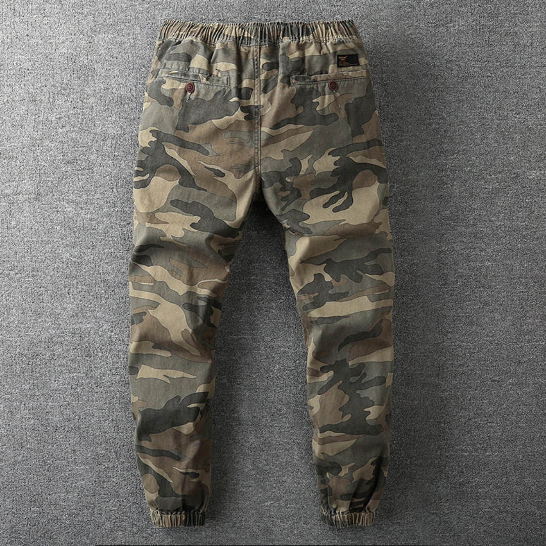 Olivier | Heren Camouflage-Print Cargo Joggingbroek met Koordtaille en Zakken
