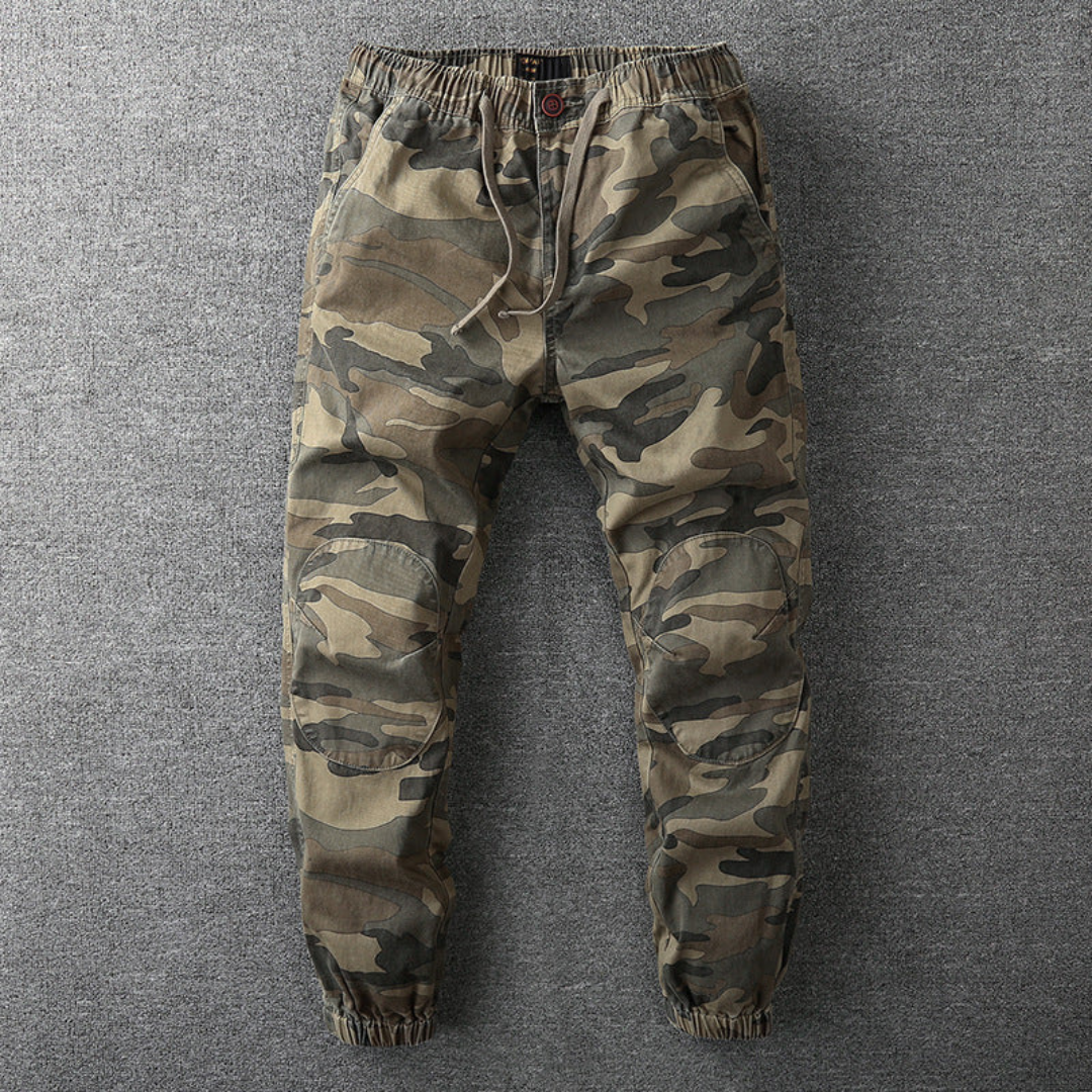 Olivier | Heren Camouflage-Print Cargo Joggingbroek met Koordtaille en Zakken