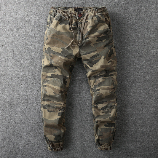 Olivier | Heren Camouflage-Print Cargo Joggingbroek met Koordtaille en Zakken