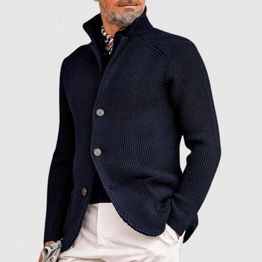 Paul | Heren Klassiek Vest | Gebreid met Knoopsluiting en Geribbeld Ontwerp