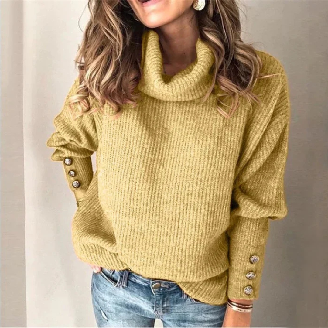 Nicole | Dames Oversized Gebreide Coltrui Met Lange Mouwen