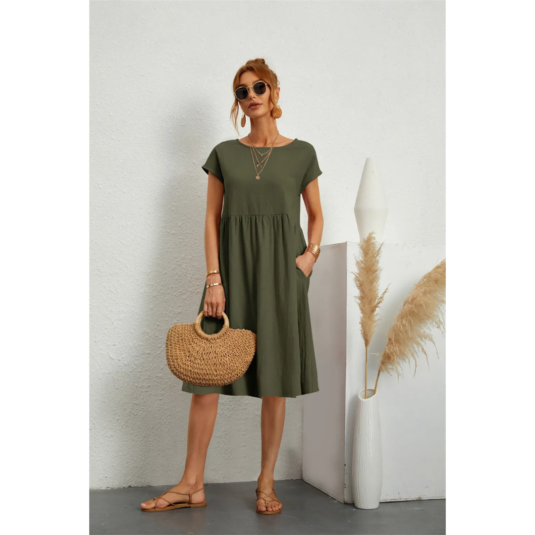 Tess | Dames Jurk | Midi met luchtige stof