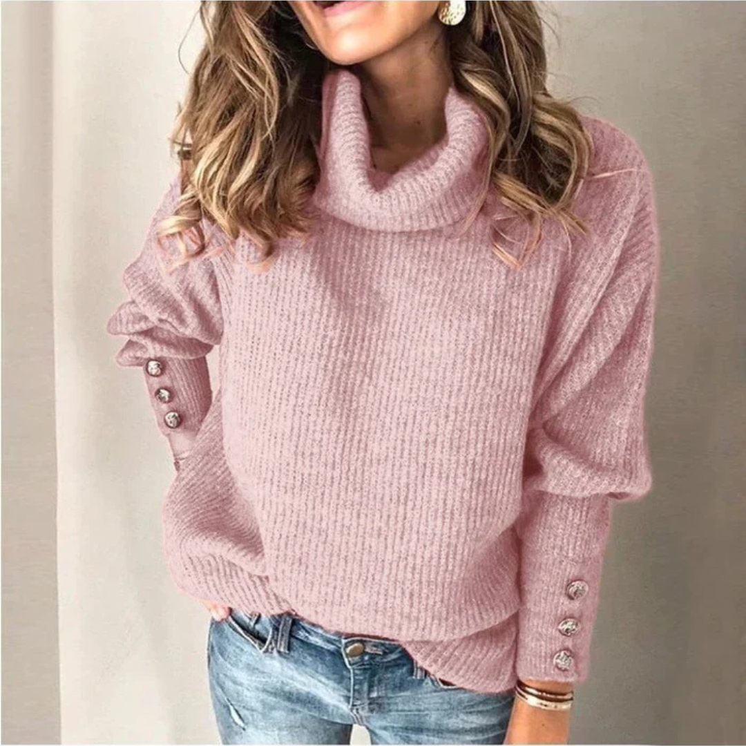 Nicole | Dames Oversized Gebreide Coltrui Met Lange Mouwen