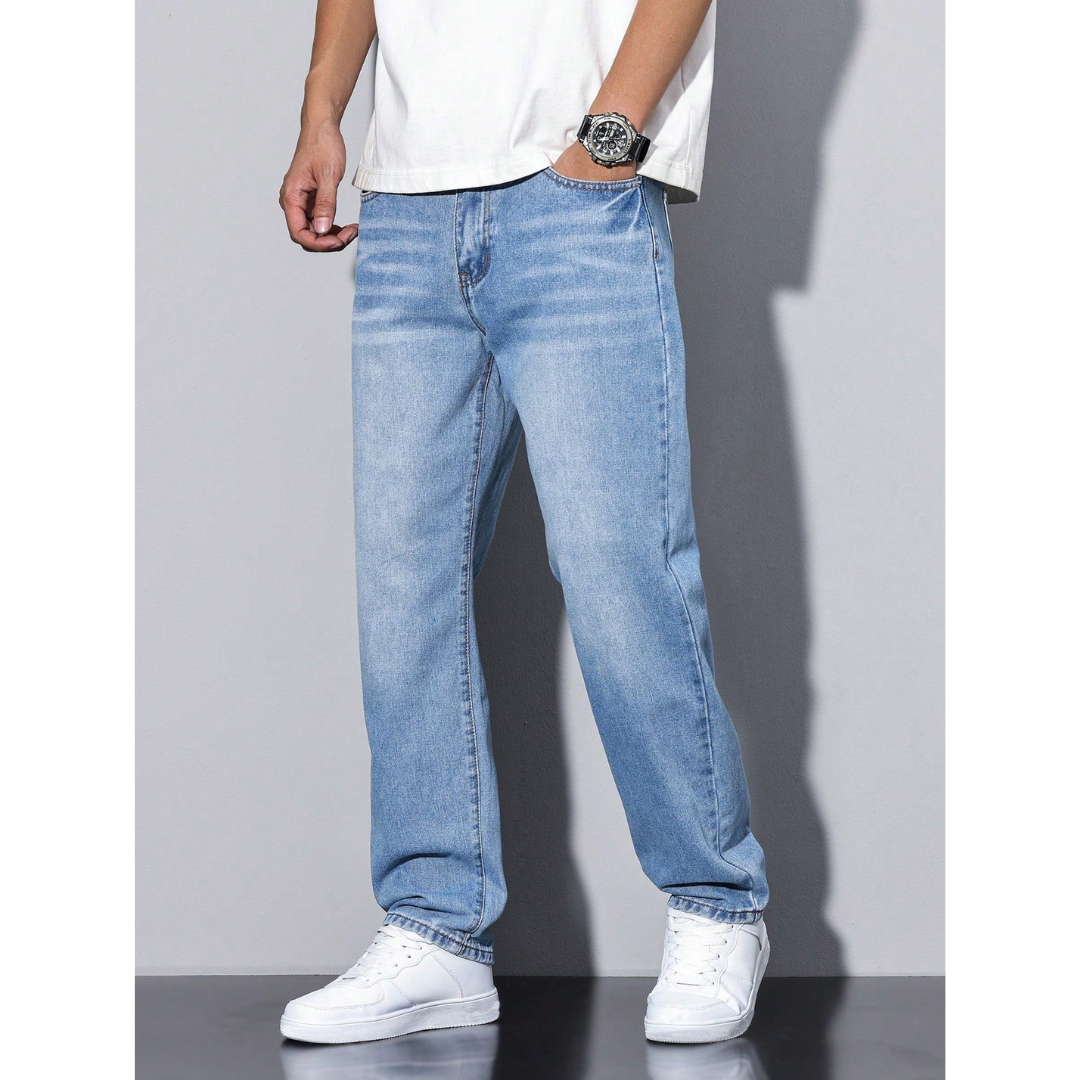 Daan | Wijde Denim Jeans | Oversized met Zakken