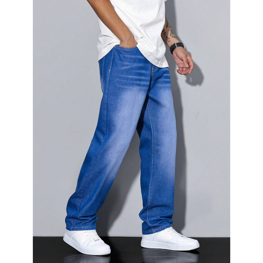 Daan | Wijde Denim Jeans | Oversized met Zakken