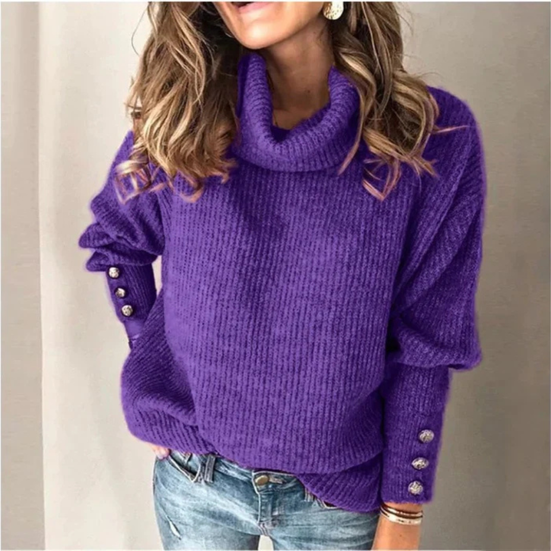Nicole | Dames Oversized Gebreide Coltrui Met Lange Mouwen