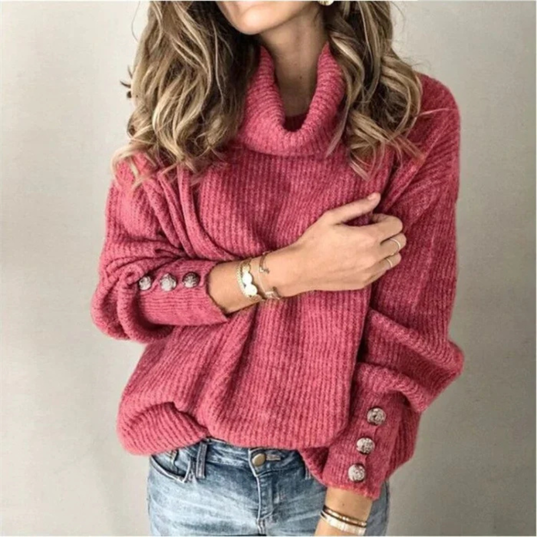 Nicole | Dames Oversized Gebreide Coltrui Met Lange Mouwen